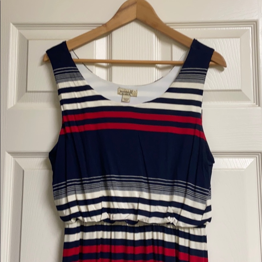 One World Blue/Red/White Casual Maxi Dress - Picture 2 of 4